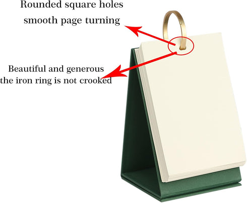 SIQITECHNO 180Pcs Small Blank Flash Cards Index Cards Mini DIY Cover Sketchbook with Binder Rings Paper Standing Flip
