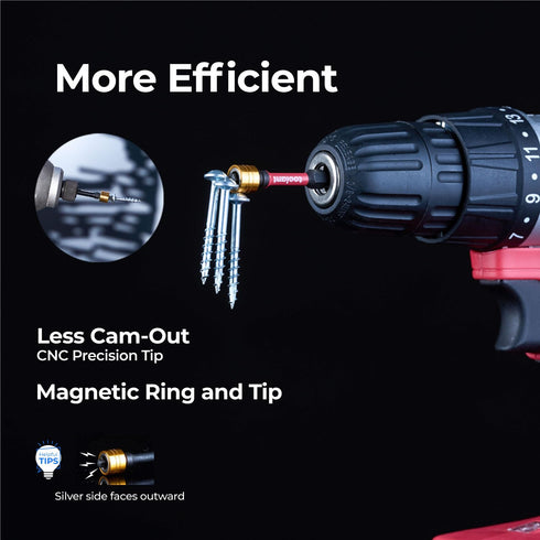 toolant Square Bit Set, Impact S2 Steel Square Drill Bit with Magnetic Tips, 10pcs Robertson Driver Bits