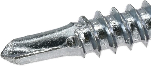 Power Pro Premium Self-Drilling Metal Screws, Zinc Plated Steel, Hex Washer Head, Box of 75 Screws