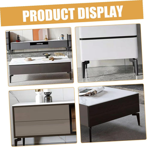 4pcs 14.5cm Homoyoyo Metal Furniture Legs Heavy Duty Cabinet Legs Replacement Sofa Dresser Feet Matte Black for Tv