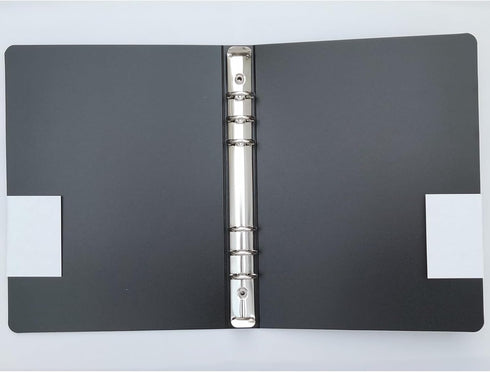 Plastic Round Ring Binders - PVC Binder Covers Loose Leaf Binder Protector Refillable Notebook (A5, Black 4 pack)