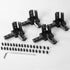 4Set 4040 3-Way End Corner Bracket with M6x12mm Screws for 4040 Aluminum Extrusion Accessories, Black