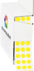 ChromaLabel 1/4 Inch Circle Sticker Labels, 1000 Yellow Dot Stickers with Handy Dispenser