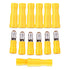 Hilitchi 50Pairs Insulated Male Female Bullet Quick Splice Wire Terminals, Wire Crimp Connectors, Yellow, 12-10 Gauge