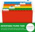 Extra Capacity Hanging File Folders, RAZCC 60 Pack - Letter Size Reinforced Hanging Folders with Heavy Duty 1 Inch