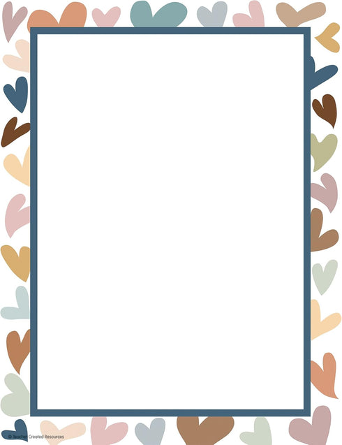 Teacher Created Resources Everyone is Welcome Hearts Computer Paper, 50 Sheets for School and Office Use