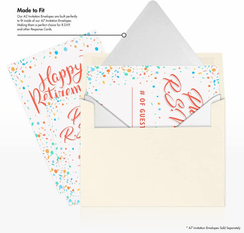 LUXPaper A2 Contour Flap Invitation Envelopes | White | 4 3/8" x 5 3/4" | 80lb. Text | 100% Recycled | 50 Qty