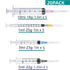 20 Pack Plastic Syringe Luer Lock with Needle - 10ml, 5ml, 3ml, 1ml Syringes and 18Ga, 22Ga, 23Ga, 25Ga Needles