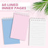 Ddaowanx Small Notebooks, 3x5 Pocket Spiral Notepads with Lined Pages, Mini Notebook for Work or School (48, Delight