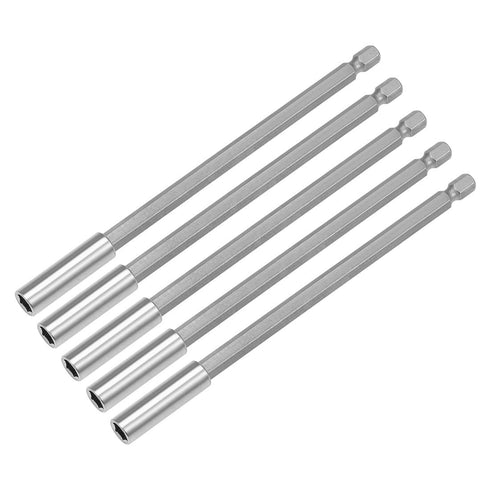 uxcell 5 Pcs Magnetic Bit Holder Extension, 1/4 Inch Hex Shank by 6 Inch, Quick Release Screwdriver Drill Tool