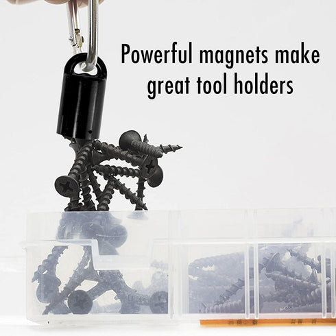 MagnetPAL Heavy-Duty Neodymium Anti-Rust Magnet Magnetic Stud Finder Tool Holder & Retrieval 12lb Pull Black
