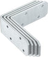 SecureLatch 3"3"1.2" 90 (Galvanized-4PCS) Degree Galvanized Corner Brace, Heavy Duty L Shape Bracket for Wood Beams