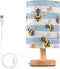 ALAZA Bedside Table Lamp for Bedroom Bee Daisy Floral Nightstand LED Light