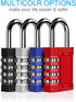 ZHEGE Locker Locks with Code, 4 Digit Combination Padlock for Gym, School, Storage, 2 Pack Silver