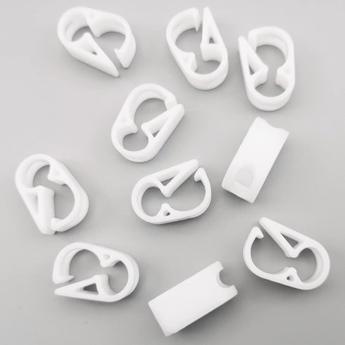 10PCS Unadjustable Plastic Tubing Clamps - Flow Control Shut Off Tube Clip for Laboratory