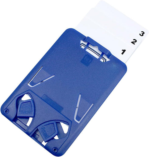Specialist ID Vertical Top Load Badge Holder, Hard Plastic with Heavy Duty Breakaway Lanyard, Royal Blue