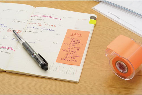 Yamato RK-50CH-LE Sticky Notes Memoc Roll Tape with Cutter, 2.0 inches x 32.8 ft (50 mm x 10 m)