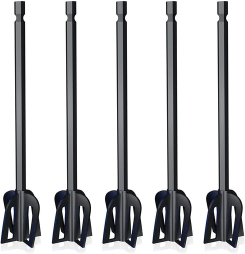 Resin Mixer Epoxy Mixer Paddles, 6 Reusable Multipurpose Bidirectional Paint Stirrer for Drill