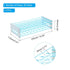 PATIKIL 40 Holes Test Tube Rack, 3Pcs 18mm Round Hole Plastic Detachable Test Tube Holder Stand Suitable for 18mm Dia Tube for Laboratory Scientific Experiments, Blue