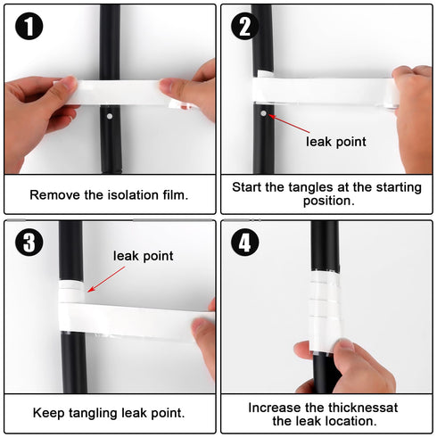 2 Rolls Self-Fusing Silicone Tapes, 1 inch x 10ft, Waterproof Hose Repair Tape for Pipe Leaks Emergency