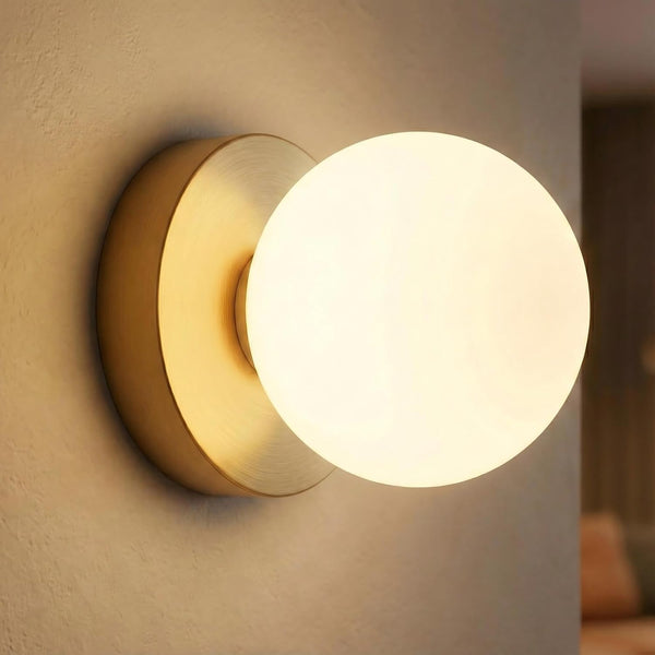 JDCQKHA Battery Operated Wall Sconce, Dimmable Wireless Gold Wall Lamp with 5200mAh Rechargeable