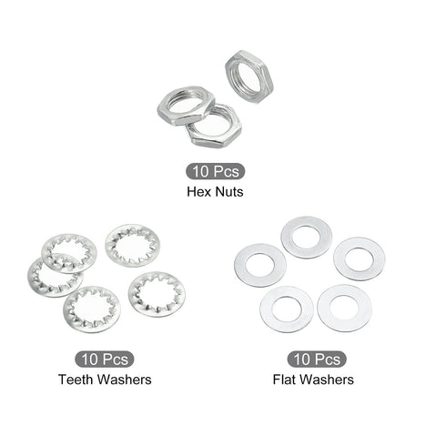 MECCANIXITY 2.4" 1/8IP Pack 35 Lamp Pipe Kit with Lock Nuts Washers Thread Fasteners Assortment for Chandelier Ceiling