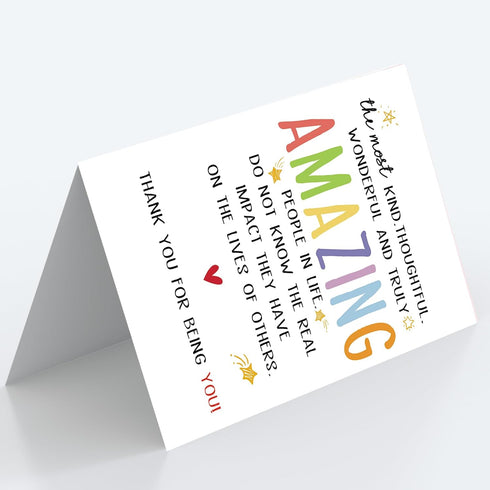 Zyulin Cute Thank You Card for Best Friend Bestie, Appreciation Gifts for Teacher Boss Coworker Doctor, Sweet