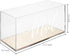 MyGift Clear Acrylic Mail Organizer Box with Letter Word Script Design and Gold Mirror Base