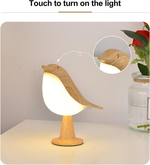 3 Dimmable Bedside Touch Control Table Lamp Aroma Lamps Cute Bird Shaped Led Bedside Desk Lamp with USB Charging Port