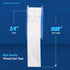 I37 PTFE Thread Seal Tape for Plumbers, White, 3/4 Inch x 1080 Inch