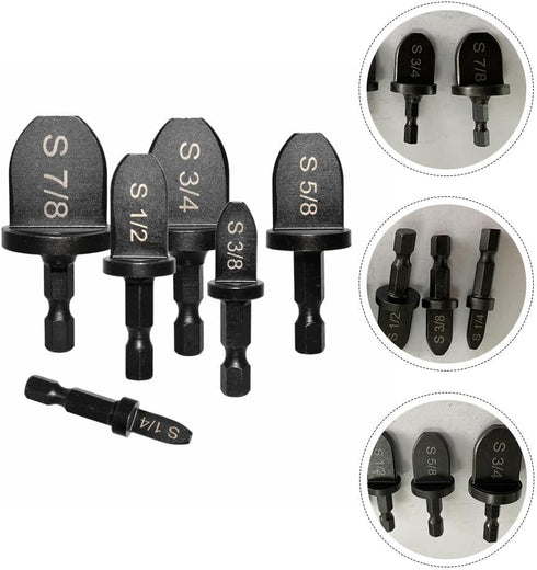 6pcs Hex Shank Expander Drill Bits Hand Tool Specialty Tools for Flaring and Swaging