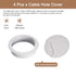 uxcell 4Pcs Cable Hole Cover, 2 Inch/50 mm ABS Desk Cable Wire Cord Grommet Hole Cover for Office PC Desk Cable Cord