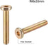 uxcell M6x35mm Furniture Screw, Hex Socket Machine Screws, Zinc Plated Fasteners, 10Pcs