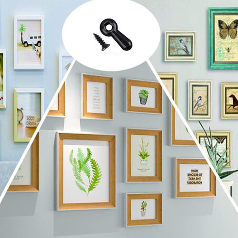 320PCS Picture Frame Turn Button Fasteners Set with Screws for Hanging Pictures, Drawing Crafts, Photos, Black
