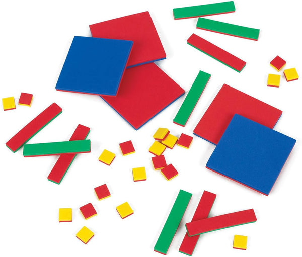 EAI Education QuietShape Foam Algebra Tiles - Standard Set of 35