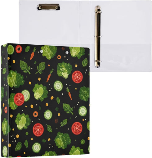 foixnub 3 1.5 Inch 200 3 2 Pack Ring Binder Rings Tomato Green Lettuce Leaves Clipboard Binders Round Ring Binder Holds