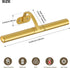 16.54 Inch 3 Dimmable Joossnwell Touch Control Picture Light, Gold Rechargeable Battery Wall Sconce, Magnetic CCT Art