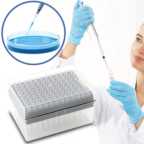 ONiLAB Scientific Universal 20ul Pipettor Tips, Transparent Liquid Pipettor Tips with Box, 96 Tips