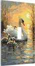 haigof 1 3 5 Inch Swan Paint Light Switch Cover Wall Plate Gang Single Plates Print Faceplate Home Decor X