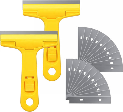 VIMI Razor Blade Scraper,Paint Scraper Glass Scraper Tool with 20 Extra Replacement Metal