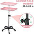 Salon Rolling Tray, Height Adjustable Tattoo Tray Rolling Cart, Storage Utility Trolley for Spa, Beauty Salon Service