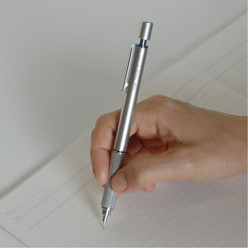 Uni Shift Pipe Lock Drafting Pencil, 0.5mm, Silver Body with Blue Accent