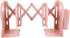 Veemoon Expandable Silicone Bookend and Desk Organizer, Small Pink Vertical Document Storage