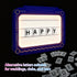 4 Sets 3 2.54 Inch 2 Sets 2 Sets x Bottle Service Sign Replacement Cards with Letters and Numbers, Led Light Vip