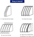 Lemical Freely Expanding Collapsible Magazine File Holder, 4 Vertical Compartment Space Saving Rack
