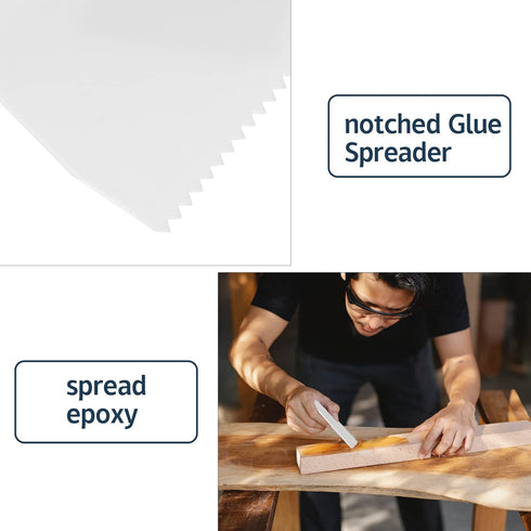 Adhesive Spreader Notched Glue Spreader - Plastic Trowel Notched 3/16 Inch Tooth for Hardwood Flooring