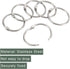 YOKIVE 12 Pcs Stainless Steel Loose Leaf Binder Ring, Durable for Index Card Flash Card Home Office (Silver, 1.2 x