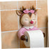 Uonlytech Decorative Cartoon Toilet Paper Holder Pink Wall-Mounted Roll Paper Rack Bathroom Tissue Dispenser for Home
