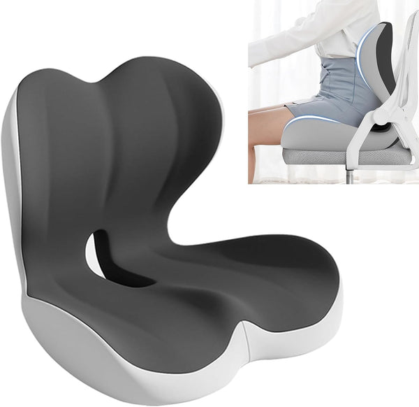 Mogdeker L-Shaped Seat Cushion for Long Sitting,Memory Foam Ergonomic Back Support Driving Seat