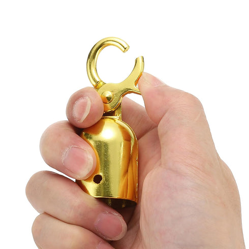 PATIKIL 6 Pack 1.1"x3.2" Stanchion Rope End Stopper, Golden Cord End Caps for Crowd Control